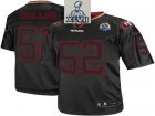 2013 Super Bowl XLVII NEW San Francisco 49ers #52 Patrick Willis Lights Out Black With Hall of Fame 50th Patch (Elite)