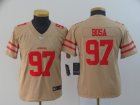 Nike 49ers #97 Nick Bosa Cream Youth Inverted Legend Limited Jersey