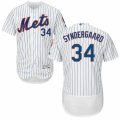 Mens Majestic New York Mets #34 Noah Syndergaard White Flexbase Authentic Collection MLB Jersey