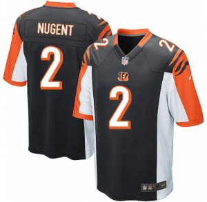 Men\'s Nike Cincinnati Bengals #2 Mike Nugent Game Black Team Color NFL Jersey