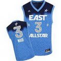 2012 All-Star Miami Heat #3 Dwyane Wade black Eastern Blue