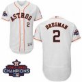 Astros #2 Alex Bregman White Flexbase Authentic Collection 2017 World Series Champions Stitched MLB Jersey