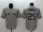 Yankees #25 Gleyber Torres Gray Cool Base Replica Player Jersey