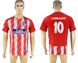 2017-18 Atletico Madrid 10 CARRASCO Home Thailand Soccer Jersey
