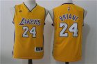 Lakers #24 Kobe Bryant Yellow Youth Swingman Jersey