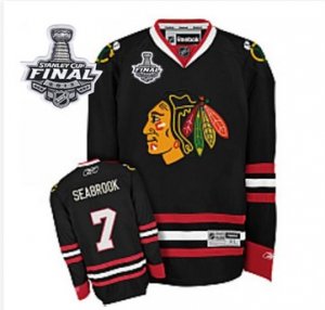 nhl jerseys chicago blackhawks #7 seabrook black[2013 stanley cup]