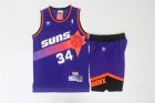Suns #34 Charles Barkley Purple Hardwood Classics Jersey(With Shorts)