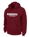 Oakland Raiders Authentic font Pullover Hoodie Red