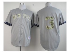 mlb jerseys new york yankees #3 ruth grey[number camo]