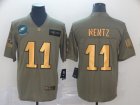 Nike Eagles #11 Carson Wentz 2019 Olive Gold Salute To Service Limited Jersey