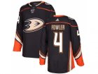 Men Adidas Anaheim Ducks #4 Cam Fowler Black Home Authentic Stitched NHL Jersey