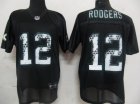 nfl green bay packers #12 aaron rodgers black[united sideline]