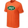 New York Jets Sideline Legend Authentic Logo T-Shirt Orange