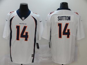Nike Broncos #14 Courtland Sutton White Vapor Untouchable Limited Jersey