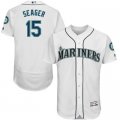 2016 Men Seattle Mariners #15 Kyle Seager Majestic White Flexbase Authentic Collection Player Jersey