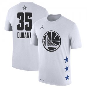 Warriors #35 Kevin Durant White 2019 NBA All-Star Game Men\'s T-Shirt
