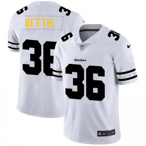 Nike Steelers #36 Jerome Bettis White Team Logos Fashion Vapor Limited Jersey