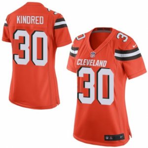 Women\'s Nike Cleveland Browns #30 Derrick Kindred Limited Orange Alternate NFL Jersey