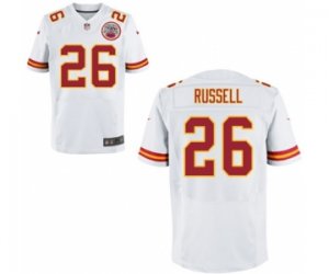 Men\'s Nike Kansas City Chiefs #26 KeiVarae Russell Elite White NFL Jersey