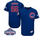 Mens Majestic Chicago Cubs #56 Hector Rondon Royal Blue 2016 World Series Champions Flexbase Authentic Collection MLB Jersey