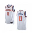 Mens New York Knicks #11 Jalen Brunson White Stitched Basketball Jersey