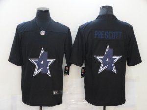 Nike Cowboys #4 Dak Prescott Black Shadow Logo Limited Jersey
