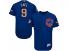 Men Cubs #9 Javier Baez Blue Flexbase Authentic 2017 Gold Program Stitched MLB Jersey