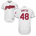 Men's Majestic Cleveland Indians #48 Tommy Hunter White Flexbase Authentic Collection MLB Jersey