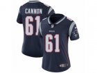 Women Nike New England Patriots #61 Marcus Cannon Vapor Untouchable Limited Navy Blue Team Color NFL Jersey