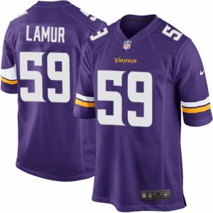 Men\'s Nike Minnesota Vikings #59 Emmanuel Lamur Game Purple Team Color NFL Jersey