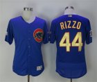 Chicago Cubs #44 Anthony Rizzo Blue World Series Champions Gold Program Flexbase Jersey