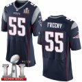Mens Nike New England Patriots #55 Jonathan Freeny Elite Navy Blue Team Color Super Bowl LI 51 NFL Jersey