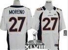 Nike Denver Broncos #27 Knowshon Moreno White Super Bowl XLVIII NFL Elite Jersey