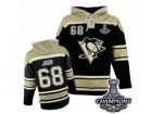 Mens Old Time Hockey Pittsburgh Penguins #68 Jaromir Jagr Premier Black Sawyer Hooded Sweatshirt 2017 Stanley Cup Champions