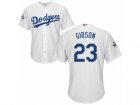 Los Angeles Dodgers #23 Kirk Gibson Replica White Home 2017 World Series Bound Cool Base MLB Jersey