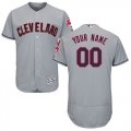 Cleveland Indians Gray Mens Customized Flexbase Jersey