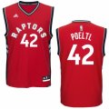 Mens Adidas Toronto Raptors #42 Jakob Poeltl Authentic Red Road NBA Jersey