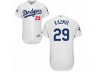 Los Angeles Dodgers #29 Scott Kazmir Authentic White Home 2017 World Series Bound Flex Base MLB Jersey