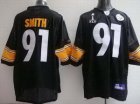 Pittsburgh Steelers #91 Smith Super Bowl XLV black