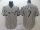 White Sox #7 Tim Anderson Gray Cool Base Jersey