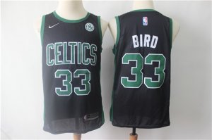 Celtics #33 Larry Bird Black Nike Swingman Jersey