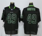 Nike Seahawks #49 Shaquill Griffin Black Lights Out Elite Jersey