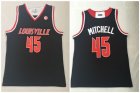 Louisville Cardinals #45 Donovan Mitchell Black College Basketball Jersey