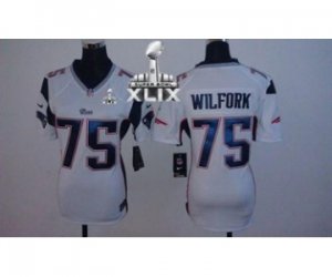 2015 Super Bowl XLIX nike women nfl jerseys new england patriots #75 wilfork white