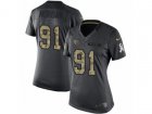 Women Nike Tennessee Titans #91 Derrick Morgan Limited Black 2016 Salute to Service NFL Jersey
