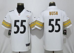 Nike Steelers #55 Devin Bush White 2019 NFL Draft First Round Pick Vapor Untouchable Limited Jersey
