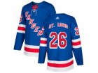 Men Adidas New York Rangers #26 Martin St.Louis Royal Blue Home Authentic Stitched NHL Jersey