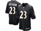 Mens Nike Baltimore Ravens #23 Tony Jefferson Game Black Alternate NFL Jersey