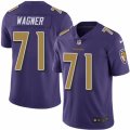 Mens Nike Baltimore Ravens #71 Ricky Wagner Limited Purple Rush NFL Jersey