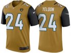 Men Jacksonville Jaguars #24 T.J. Yeldon Gold Color Rush Legend Jersey